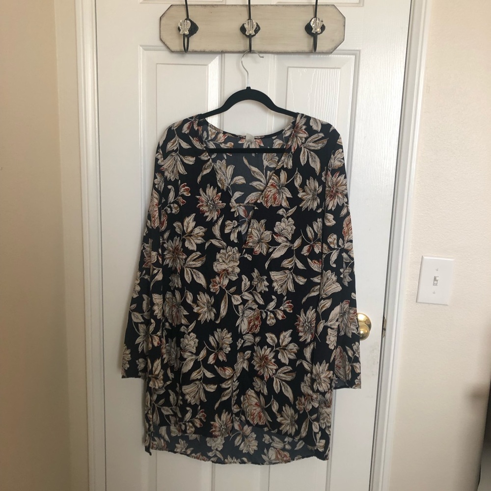 long sleeve floral dress